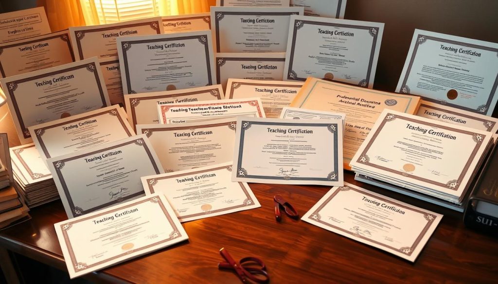 types of teaching certifications
